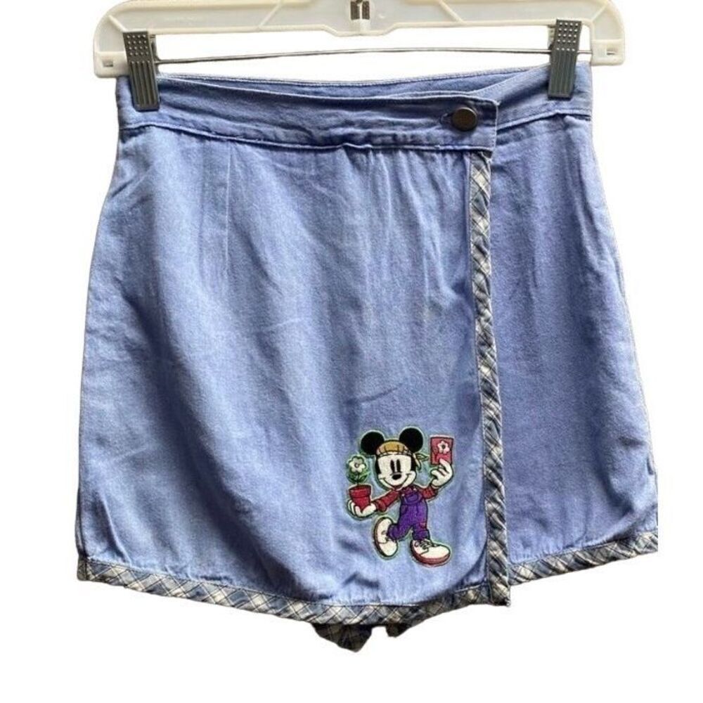Mickey & co vintage girls denim embroidered skort size 12
